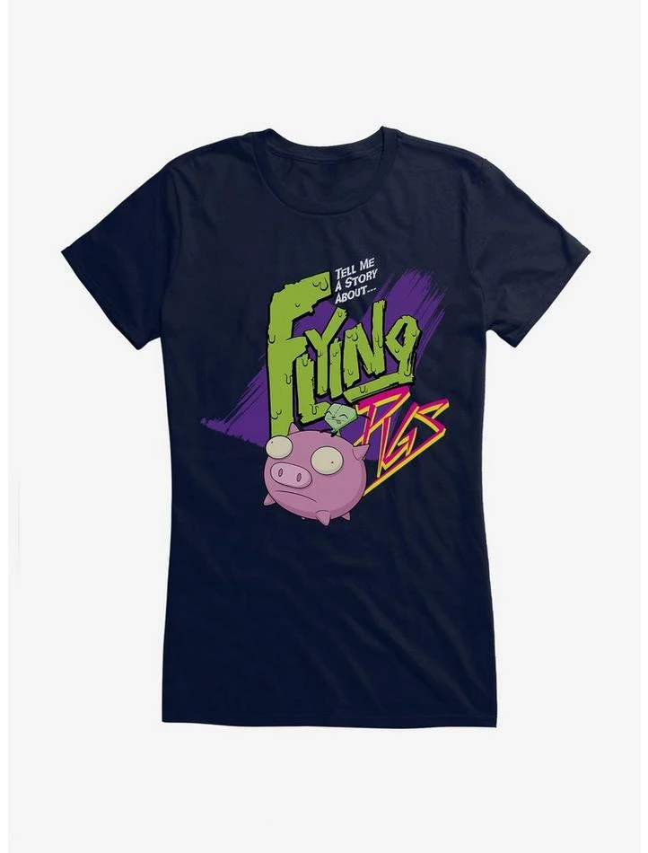 Buy โจ Invader Zim Gir Flying Pigs ๐ง Girls T-Shirt ๐ 4 Buy โจ Invader Zim Gir Flying Pigs ๐ง Girls T-Shirt ๐ - Image 4