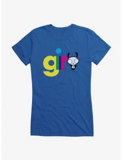 Buy 🎁 Invader Zim Gir Neon Script 👧 Girls T-Shirt 😍 -INVADER ZIM Sales 14035264 hi