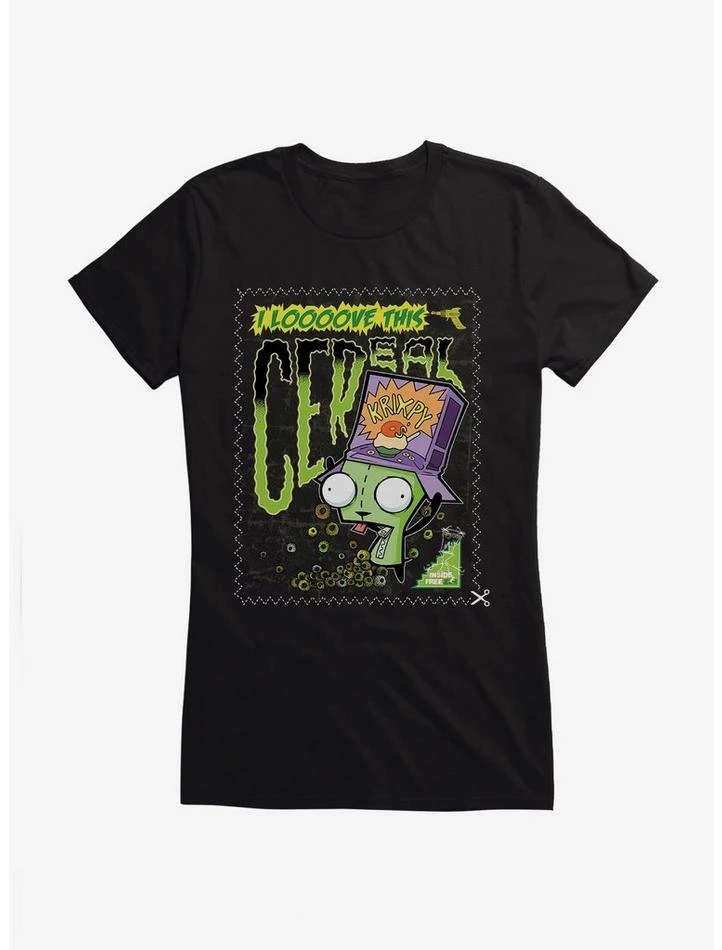 Best deal โจ Invader Zim I Love Cereal ๐ง Girls T-Shirt โ 2 Best deal โจ Invader Zim I Love Cereal ๐ง Girls T-Shirt โ - Image 2