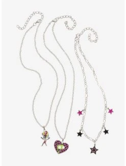 Discount ⌛ Invader Zim GIR Star Heart Charm Necklace Set 👍