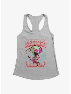 New 😀 Invader Zim Unique Destroy 👧 Girls Tank 😉 -INVADER ZIM Sales 17588816 hi