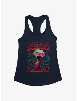 New 😀 Invader Zim Unique Destroy 👧 Girls Tank 😉 -INVADER ZIM Sales 17588830 hi