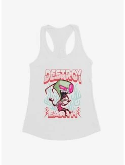 New 😀 Invader Zim Unique Destroy 👧 Girls Tank 😉 -INVADER ZIM Sales 17588837 hi