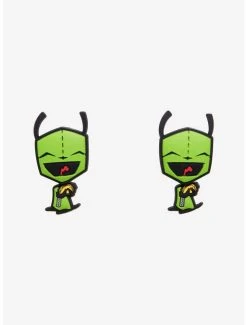 Best deal 🔥 Invader Zim GIR Taco Front/Back Earrings ✔️