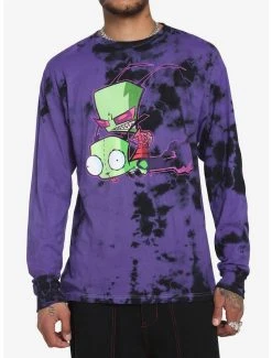 Best Sale ๐ Invader Zim GIR & Zim Purple Wash Long-Sleeve T-Shirt โ๏ธ