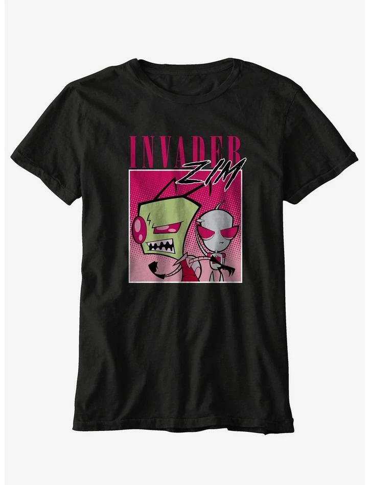 Budget โญ Invader Zim Pink Ombre Boyfriend Fit ๐ง Girls T-Shirt ๐ 1 Budget โญ Invader Zim Pink Ombre Boyfriend Fit ๐ง Girls T-Shirt ๐