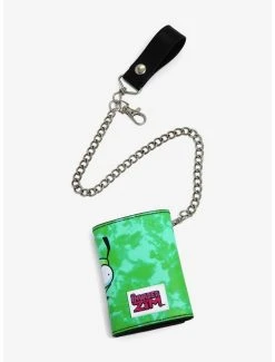 Outlet 😉 Invader Zim GIR Split Trifold Chain Wallet ✨