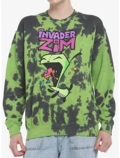 Discount 🧨 Invader Zim GIR Green Wash 👧 Girls Sweatshirt 🧨