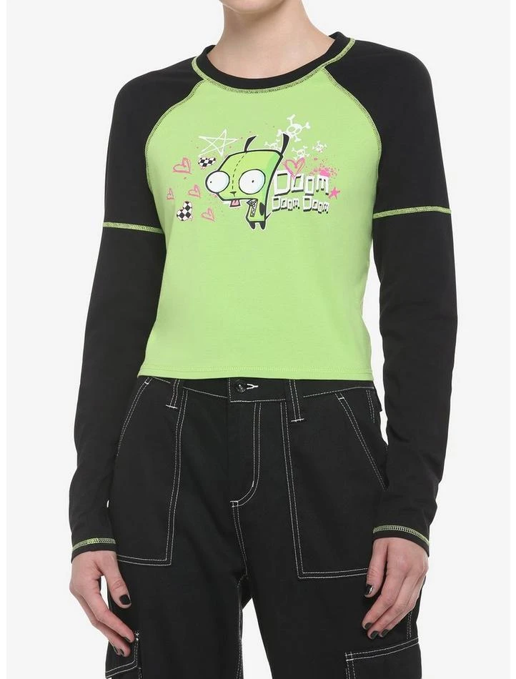 Flash Sale ๐ Invader Zoom GIR Contrast Stitch ๐ง Girls Raglan Long-Sleeve Top ๐งจ 1 Flash Sale ๐ Invader Zoom GIR Contrast Stitch ๐ง Girls Raglan Long-Sleeve Top ๐งจ