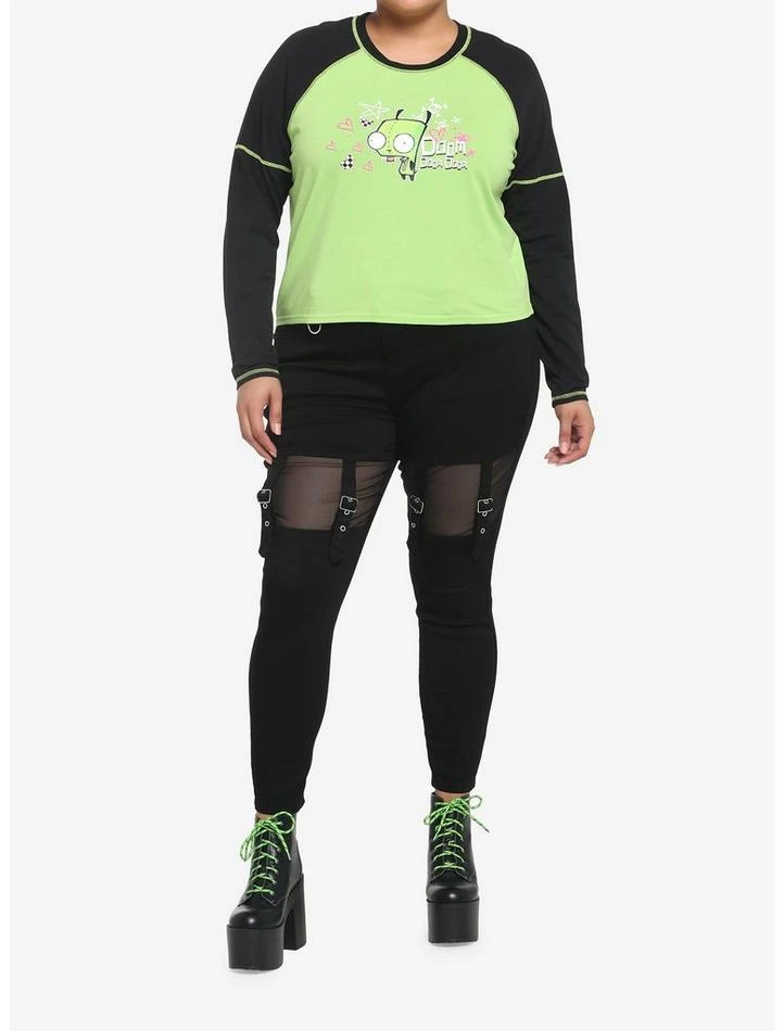 Flash Sale ๐ฅฐ Invader Zoom GIR Contrast Stitch ๐ง Girls Raglan Long-Sleeve Top Plus Size ๐ 2 Flash Sale ๐ฅฐ Invader Zoom GIR Contrast Stitch ๐ง Girls Raglan Long-Sleeve Top Plus Size ๐ - Image 2