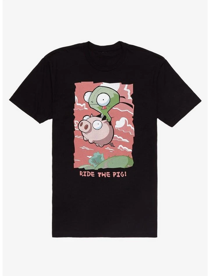 Budget ⭐ Invader Zim GIR Flying Pig T-Shirt ❤️ 1 Budget ⭐ Invader Zim GIR Flying Pig T-Shirt ❤️