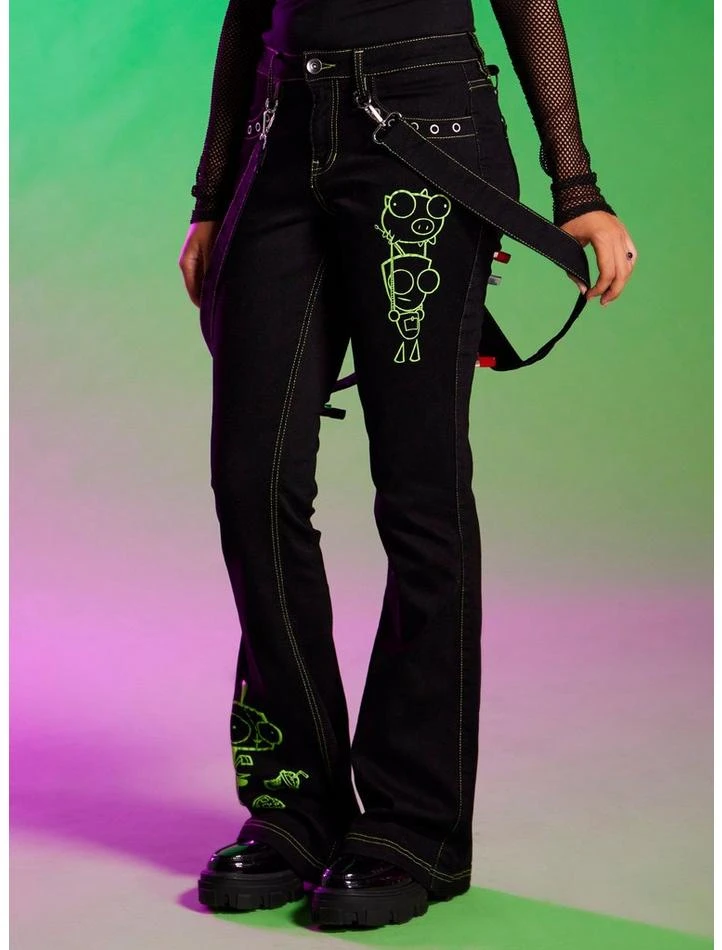 Budget โ๏ธ Invader Zim GIR Suspender Flare Pants ๐ 3 Budget โ๏ธ Invader Zim GIR Suspender Flare Pants ๐ - Image 3