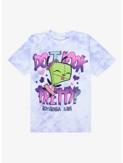 Coupon 🎁 Invader Zim GIR In Tutu Tie-Dye Boyfriend Fit 👧 Girls T-Shirt 🤩