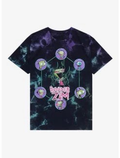 Best reviews of 🛒 Invader Zim GIR Evil Flame Dark Tie-Dye Boyfriend Fit 👧 Girls T-Shirt 🧨