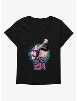 Best deal 👏 Invader Zim Gaz, Dib & Professor Membrane 👧 Girls T-Shirt Plus Size 👏 -INVADER ZIM Sales 20157089 hi