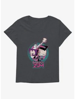 Best deal 👏 Invader Zim Gaz, Dib & Professor Membrane 👧 Girls T-Shirt Plus Size 👏 -INVADER ZIM Sales 20157098 hi