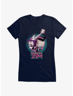 Flash Sale ⭐ Invader Zim Gaz, Dib & Professor Membrane 👧 Girls T-Shirt 😉