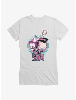 Flash Sale ⭐ Invader Zim Gaz, Dib & Professor Membrane 👧 Girls T-Shirt 😉 -INVADER ZIM Sales 20157476 hi