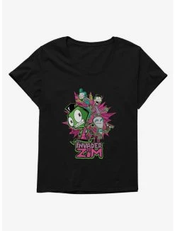 Top 10 ✔️ Invader Zim GIR & Roboparents 👧 Girls T-Shirt Plus Size 🔥 -INVADER ZIM Sales 20157525 hi