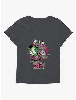Top 10 ✔️ Invader Zim GIR & Roboparents 👧 Girls T-Shirt Plus Size 🔥 -INVADER ZIM Sales 20157534 hi