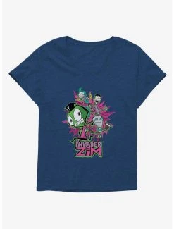Top 10 ✔️ Invader Zim GIR & Roboparents 👧 Girls T-Shirt Plus Size 🔥 -INVADER ZIM Sales 20157543 hi