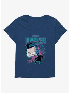 Wholesale 🥰 Invader Zim Wrong Planet To Land On 👧 Girls T-Shirt Plus Size 😉