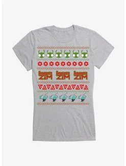 Cheap 😍 Invader Zim Ugly 🎅 Christmas Pattern 👧 Girls T-Shirt 🔥 -INVADER ZIM Sales 20256165 hi
